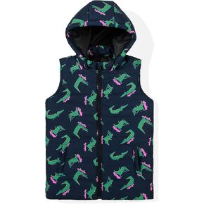 JOYSON Boys Sleeveless Puffer Vest Lightweight Padded Jacket Quilted Hooded Outwear Zipper Waistcoat