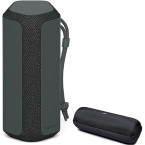 Sony SRS-XE200 X-Series Wireless Ultra Portable Bluetooth Speaker (Black) Bundle with Hard Travel and Storage Case (2 Items)