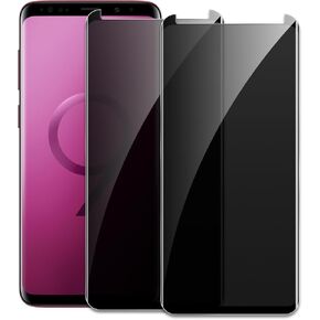 قطعتان من واقي شاشة الخصوصية لهاتف Samsung galaxy S9 plus، طبقة من الزجاج المقسى مضادة للتجسس، تغطية كاملة ثلاثية الأبعاد، صلابة 9H، ترقية حماية الحواف، سهلة التركيب، خالية من الفقاعات، صديقة للحافظة in Kuwait