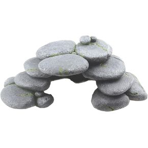 emours Reptile Basking Rock Resin Pebble Stacked Aquarium Fish Tank Decorations Turtle Hideout Platform (A-01)