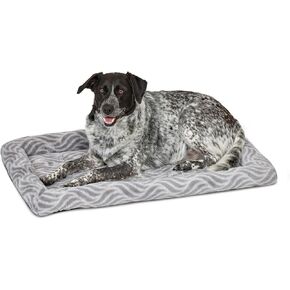 MidWest Homes For Pets QuiteTime Deluxe Wave Bolster Bed for Intermediate Dogs; Easily Machine Wash and Dry; Gray; 36"; 40236-WVGY