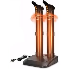 Trustech Boot Dryer, Silent Shoe Dryer & Warmer with Heat Blower, Timer, Detachable Racks, Quick Drying, Helps Reduce Odor, 2 Pairs Boot Warmer for Shoes, Gloves, Hats, Socks, and Ski Boots