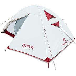 Himalaya 2/3 Person Camping Tent, 4 Season Tent Winter Tent Waterproof Windproof Backpacking Lightweight Tent Portable PU5000 for Camping Cold Weather Hiking Mountaineering Outdoor