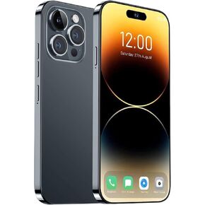 A15 Pro Max Cell Phones,Android 14.0 Unlocked Phone,8+256GB Smartphone,Support Dual SIM Dual Standby Face Recognition 6800mAh Ultra Long Life Battery.(Black)