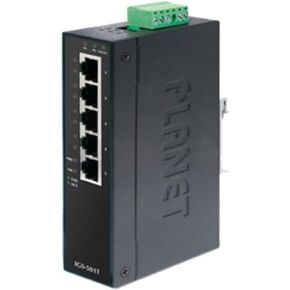 PLANET TECHNOLOGY IGS-501T IP30 Industrial Gigabit Ethernet Switch 5-Port 10/100/1000Base-TX (-40~75°C)