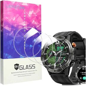 Compatible for DEKELIFE Smart Watches Screen Protector, [3 Pack] 9H Tempered Glass Screen Protector Film Compatible for DEKELIFE AK57 1.52 Inches Smart Watches (3 Pack)