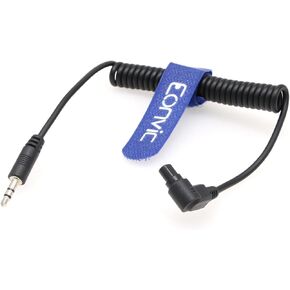 Eonvic 3 Pin Female to 2.5mm Remote Shutter Release Cable for Canon EOS R3 R5C R5 7D 50D 40D 30D 20D 1D (RA 2.5mm to 3pin Female)
