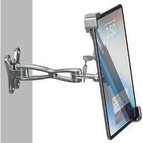 Anti-Theft Tablet Wall Mount for 7"-11" iPad - Aluminum Security Lock and Key, Articulating Swivel Holder for Portrait and Landscape Compatible with iPad Pro/Air/Mini, Galaxy Tab | Retail Kiosk