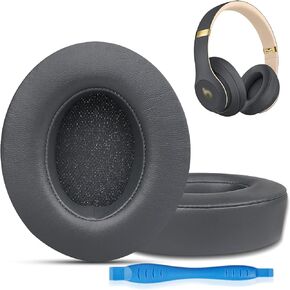 Ear Pads Replacement for Beats Studio 3 - GEVO Earpad Cushions for Beats Studio 2 3 Wired Wireless - Headphone Cover Parts with Strong Adhesive (Crystal Blue)