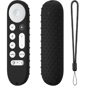 Silicone Cover Case for Google TV Streamer 4K Google TV (4K) Voice Remote 2024 Remote Cover Anti-Slipping Silicone Case (Glow Green)