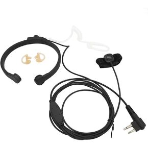 CP100 CP200D Throat Mic Headset Tactical Neck Microphone Mike 2-Way Radio Acoustic Earpiece Finger Ptt Ear Piece for Motorola Mag One bpr40 CLS 1110 1140 cp185 rdu4100 Walkie Talkies