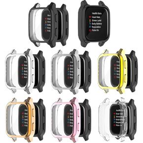 FitTurn [7 Pack] Compatible with Garmin Venu Sq 2/Venu Sq Music Case All-Around Protective Case Screen Protector Watch Accessories