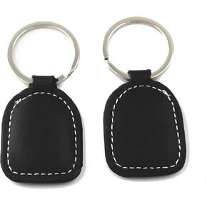XCRFID T5577 T5557 T5567 EM4305 Rewritable Leather Access Control LF Key Ring Tag Keychains Keyfob for Copy Duplicate Door Access ID Card (2pcs)