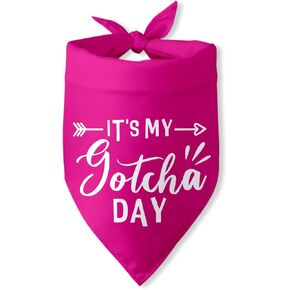 Gotcha Day Dog Bandana Happy Gotcha Day Dog Scarf Accessories It's My Gotcha Day Birthday Party Decorations Photo Props Adoption Day Purple Dog Bandana