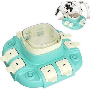 Dog Puzzle Toys Treat Dispensing Enrichment Toy for Smart Dogs, Interactive Brain Stimulation Toys for Puppies IQ Training, Slow Feeding Puzzles for Pet with 1 Replacement Cover Blue