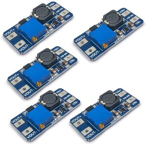 FainWan 5pcs MT3608 DC-DC Step Up Power Apply Module Booster 2A Power Module Compatible with Ar-duino