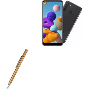 BoxWave Stylus Pen Compatible with Samsung Galaxy A21 - FineTouch Capacitive Stylus, Super Precise Stylus Pen - Champagne Gold