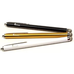 Fenix ​​- مجموعة من 3 أقلام [ذهبي، أسود، أبيض] مع طرف من الألياف الهجينة الدقيقة لهواتف iPhone 4/5/5c/6/6+، iPad/iPad Air/iPad Mini، وSamsung Galaxy S4/S5/S6/Edge وKindle Fire وSurface Pro والمزيد in Kuwait