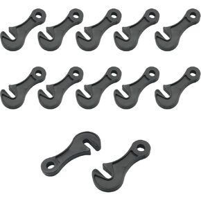 12PCS Tent Anti Slip Buckle Canopy Rope Buckle Tent Rope Adjuster Wind Rope Fastener Plastic Rope Tightener Used for Outdoor Activities Backpack Sunshade Rainproof Canopy Box