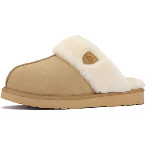 LazyStep Women's Fuzzy House Slippers, Slip on Warm Indoor and Outdoor House Shoes