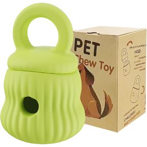 Interactive Dog Chew Toys, Treat Dispensing Dog Puzzle Toy, Topple Dog Toys for Aggressive Chewers, Long-Lasting Dog Toy to Keep Your Puppy Distracted, Safe for Dogs, Fillable Dog Toys (orange)