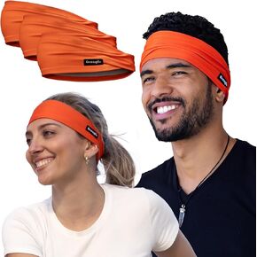 Sweatband for Men and Women - Unisex Headband That Wicks Moisture and Eliminates Excess Sweat - Running, Sports, Football, Triathlons, Construction, Yoga, Gym in Kuwait