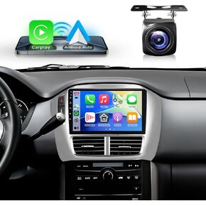 2+64G Android Car Radio Car Stereo for Honda Pilot 2006 2007 2008 with Wireless Carplay Android Auto, 9 Inch Head Unit Touch Screen with Mirror Link GPS WiFi Bluetooth FM RDS EQ AHD Backup Camera SWC