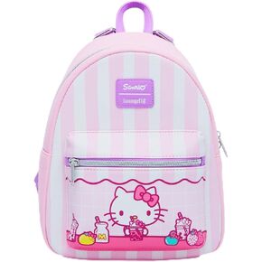 Loungefly Hello Kitty Sweets Pink Stripe Mini Backpack LIGHT PINK NONE