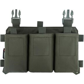 Tactical Triple Magazine Pouch with Quick Release Mag Pouch Insert UTX Buckles Combined with Chest Mini Rig and Vest