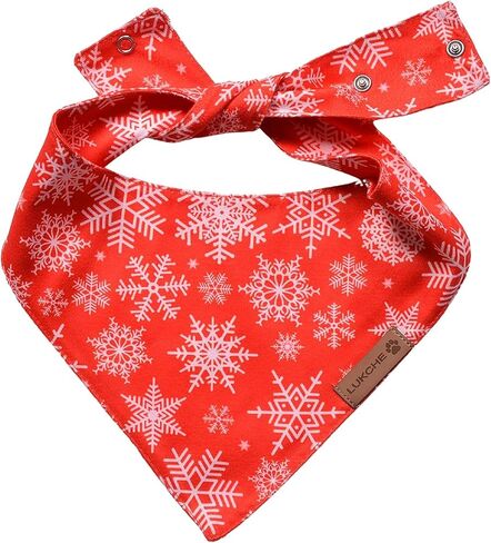 Dog Bandana for Small Dogs Winter and Christmas 3 Pieces from LUKCHE - Gifts for Pets Accessories Washable Premium Durable Fabric Adjustable Fit Scarf Scarf - Dog Bandanas Boys and Girls (Small) in Saudi Arabia