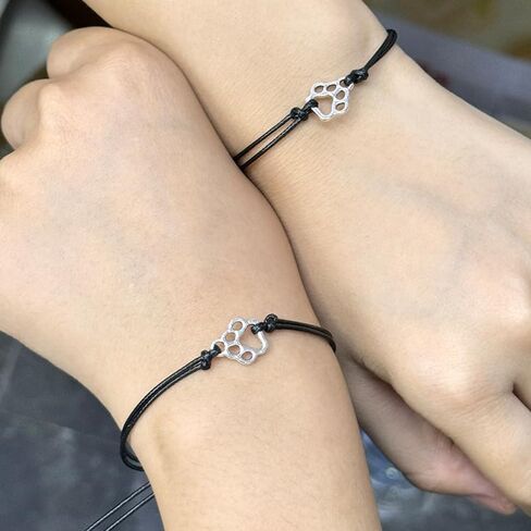 Paw Print Bracelet Gift for Friend Bestie Dog Lover Gifts for Girlfriend Dog Memorial Gifts for Loss of Dog Pets in Kuwait