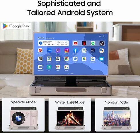 Packgo 27-Inch Packgo Portable Smart 1080P Touch Screen,Briefcase Design Touch TV, Calming Beige (White) in Saudi Arabia
