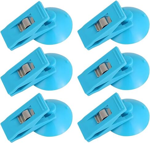 6PCS Multi Purpose Suction Cup Clip,Tickets Bills Organization Clamp,Car Sunshade Cloth Fixing Clip, Refrigerator Message Papers Clamp, Souvenir Clip in Saudi Arabia
