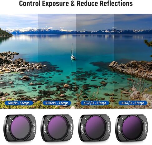 مرشح CPL المغناطيسي من NEEWER متوافق مع ملحقات DJI Osmo Pocket 3 Creator Combo، طقم مرشح مستقطب دائري متعدد الطبقات مع واقيين للشاشة، وملحقات كاميرا الحركة in Kuwait