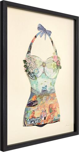 Empire Art Direct "Hawaii Beach Dimensional Collage Framed Graphic Art Under Glass Wall Art Ready to Hang, Living Room, Bedroom & Office, 25in x 33in x 1.4in in Kuwait