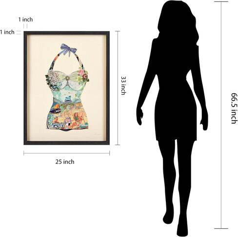 Empire Art Direct "Hawaii Beach Dimensional Collage Framed Graphic Art Under Glass Wall Art Ready to Hang, Living Room, Bedroom & Office, 25in x 33in x 1.4in in Kuwait