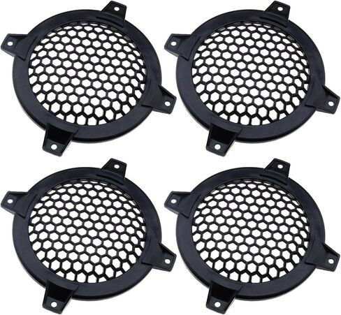 SING F LTD 4 Inch Car Speaker Grill Cover Guard Protector Plastic Mesh Protective Case Black Circle Subwoofer Net Covers Pack of 4 in Saudi Arabia