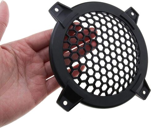 SING F LTD 4 Inch Car Speaker Grill Cover Guard Protector Plastic Mesh Protective Case Black Circle Subwoofer Net Covers Pack of 4 in Saudi Arabia