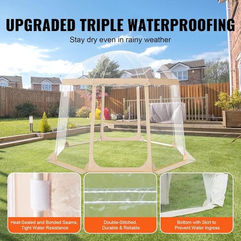 VEVOR Upgraded Pop up Bubble Tent for 8-10 People - Need Simple Assembly - 12x12ft Outdoor Clear Bubble Tent Dome, Weatherproof Clear Tent Shelter for Soccer, Football, Softball, Events, and Parades in Saudi Arabia