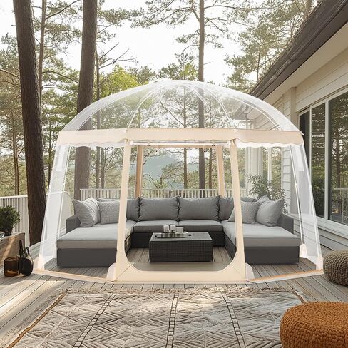 VEVOR Upgraded Pop up Bubble Tent for 8-10 People - Need Simple Assembly - 12x12ft Outdoor Clear Bubble Tent Dome, Weatherproof Clear Tent Shelter for Soccer, Football, Softball, Events, and Parades in Saudi Arabia