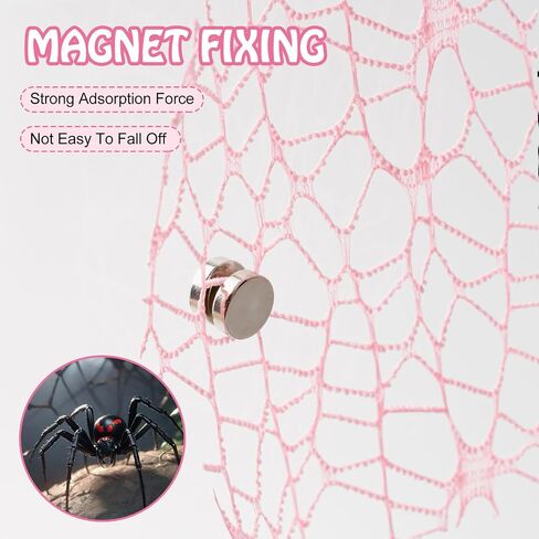2 Pack Jumping Spider Climbing Mesh, Spider Enclosure Climb Net Toy, Tarantula Praying Mantis Enclosure Habitat Decor Accessories with 8pcs Magnet (Black) in Saudi Arabia