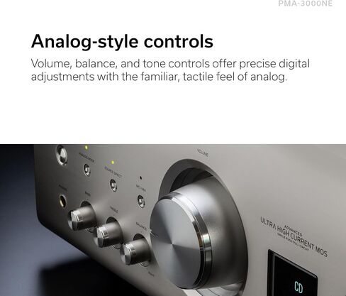Denon PMA-3000NE مضخم صوت متكامل (80 واط × 2 قناة)، فضي، مضخم صوت استريو متعدد الاستخدامات مع معالجة Ultra AL32 من الجيل السابع، مضخم صوت MM/MC، وضع تناظري نقي، مدخلات بصرية ومحورية وRCA in Kuwait