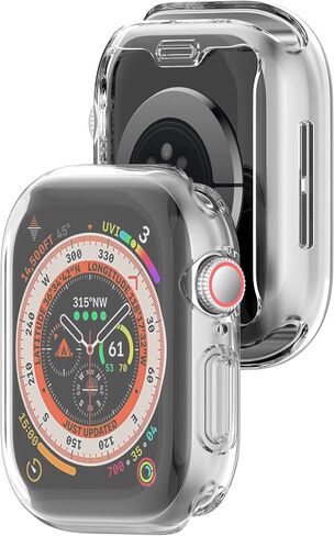 Compatible with Apple Watch Series 10 Screen Protector, Ultra-Thin Soft TPU Scratch Resistant Case Replacement Full Protective Bumper Cover Accessories for Apple Watch Series 10 (Gold, 42mm) in Saudi Arabia