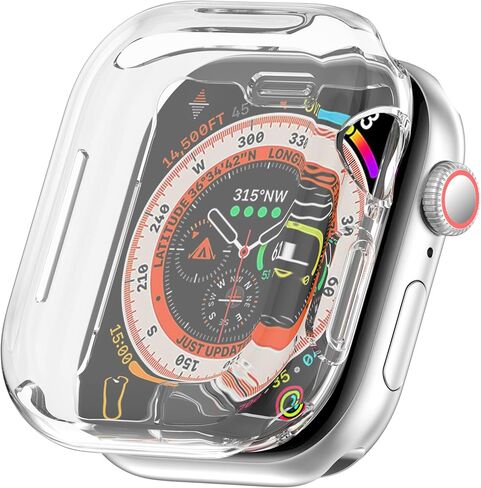 Compatible with Apple Watch Series 10 Screen Protector, Ultra-Thin Soft TPU Scratch Resistant Case Replacement Full Protective Bumper Cover Accessories for Apple Watch Series 10 (Gold, 42mm) in Saudi Arabia