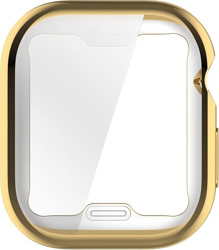 Compatible with Apple Watch Series 10 Screen Protector, Ultra-Thin Soft TPU Scratch Resistant Case Replacement Full Protective Bumper Cover Accessories for Apple Watch Series 10 (Gold, 42mm) in Saudi Arabia