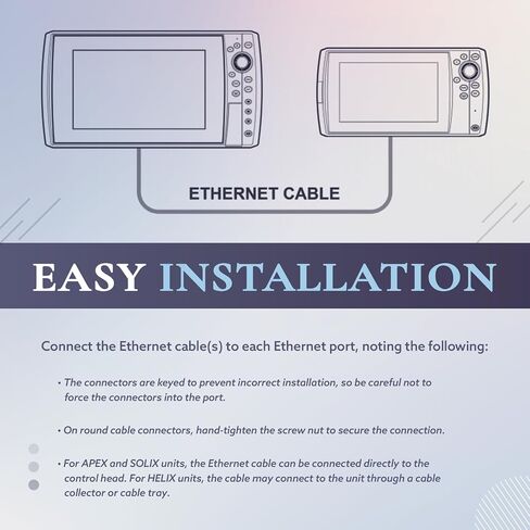 Replace for Humminbird 720073-4 Boat Ethernet Cable, AS EC 30E Ethernet Cord 30ft, Fit for APEX, SOLIX, Onix, ION, 1100/1100 HD, 900/900 HD, 800/800HD, 700 HD Series (30 Feet) in Kuwait