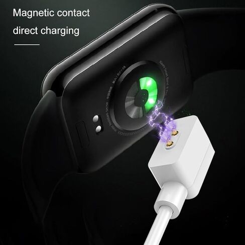 شاحن ساعة ذكية أبيض متوافق مع Xiaomi Band 8 Pro/Active/Mi Watch 4/3 Active، كابل شحن USB مغناطيسي بطول 3.3 قدم، ملحقات حامل كابل شحن بديلة تناسب Xiaomi Band 8 in Saudi Arabia