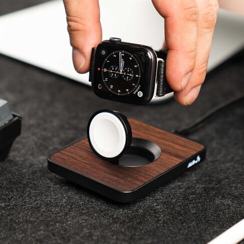 الماوس - حامل شاحن Apple Watch - مصنوع بتقنية Apple Watch الرسمية - الجوز in Kuwait