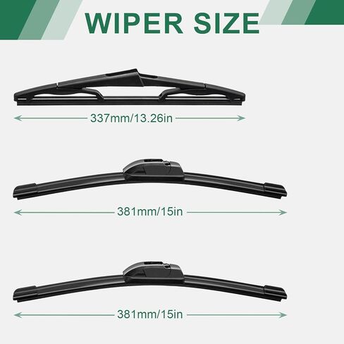 Automotive Replacement Windshield Wiper Blades For My Car Water Repellent-24"/18"/10" Windshield Wiper Blades Replacement for 2023-2018 Jeep Compass Windshield Wipers (Pack of 3) in Saudi Arabia
