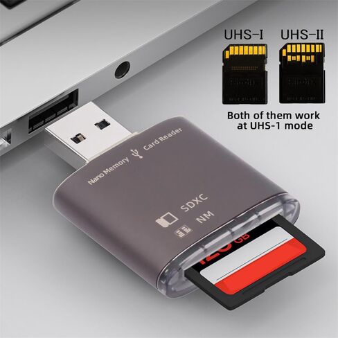 Cablecc 5Gbps USB 3.0 to Memory Card NM Nano & SD Card Reader Writer for Mate Seial Phone & Camera & Laptop in Saudi Arabia
